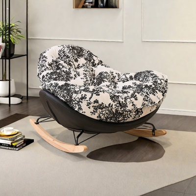 Chaise berçante ergonomique en chenille