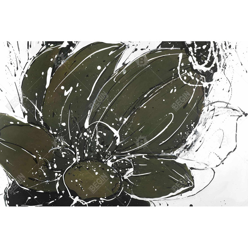 " Abstract Flower With Paint Splash "