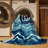 Machine Washable Daleville Viking Longship Nautical Striped Rug in Green – SkyBlue Binding-465619751