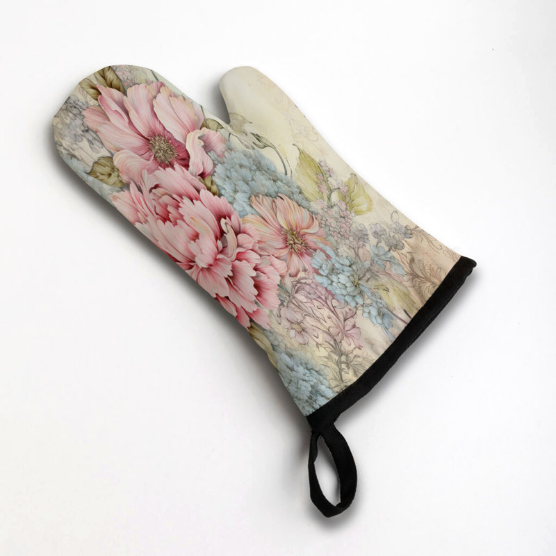 Soft Petals Oven Mitt Cotton Twill