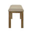 Ensemble de salle à manger 6 pièces comprenant une table extensible de 45 cm, un plateau rectangulaire style planches, une chaise rembourrée et un banc, ainsi que des meubles de salon en bois.