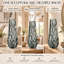 Grand vase de table contemporain gris de 18 pouces pour décorer un salon ou un vestibule moderne