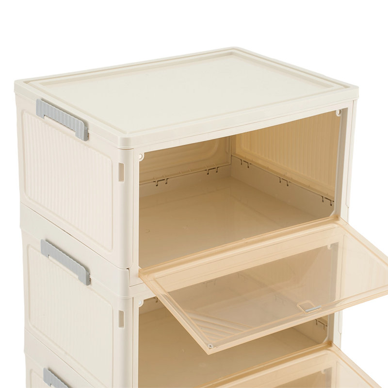 6 Pair Stackable Shoe Rack, 83cm H x 39cm W x 28cm D