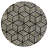 Desmariah Round Bone Inlay Accent Side Table White and Gold