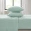 Drap pour très grand lit 4 pièces en molleton 100% doux au toucher - boulochage, lavable à la machine, avec drap plat, 2 taies d'oreiller ajustées, convient aux matelas de 16 po