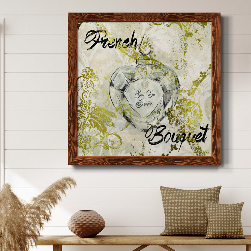 Bouquet français - Peinture sur toile encadrée, H 31,5 po x l 31,5 po x P 1,5 po, Érable encadré