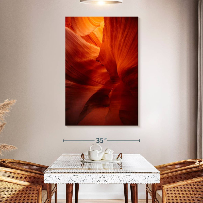 Alvord, canyon antilope rouge abstrait, H 51 po x l 34 po
