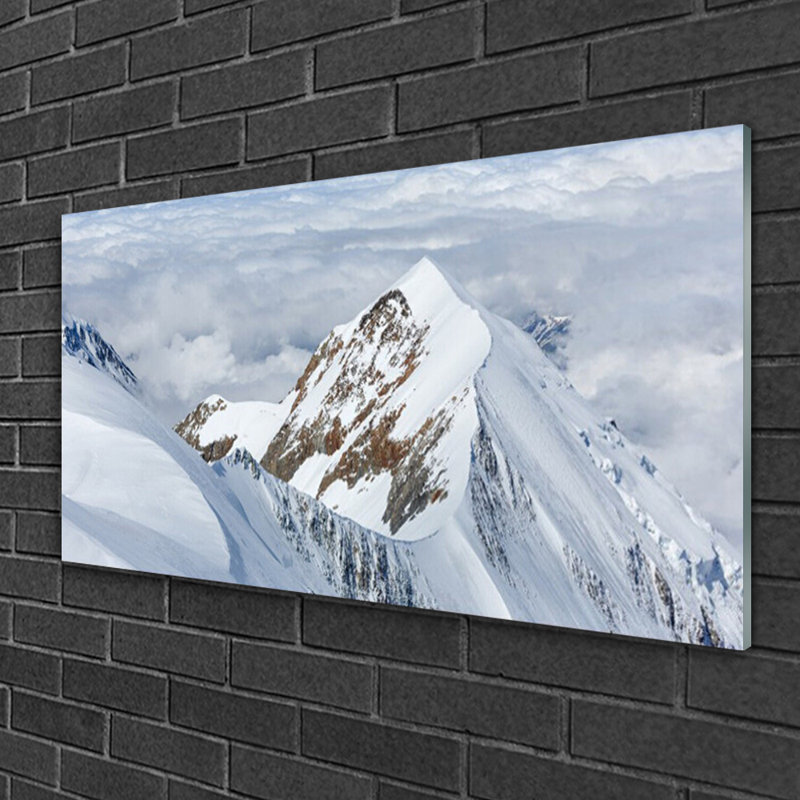 Landscape Mountains - Unframed Photograph on Glass