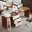  Bureau d'ordinateur en L avec bureau en métal et armoire