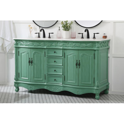 Ensemble de meuble-lavabo double de 60 po pour la salle de bain Mannie