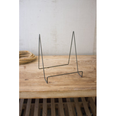 Kalalou Wire Easel with Brass Finish Large 9.5" H Gunmetal Gray Decorative Display Stand, Set of 6