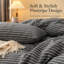 Premium Reversible Duvet Cover Set with Zipper Closure and Corner Ties-122112993