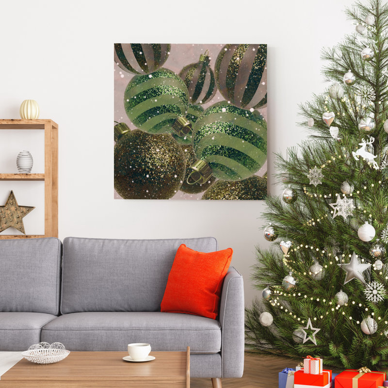 Ornements de Noël III-reproduction de photo sur toile tendue, H 24 po x l 24 po x P 1 po