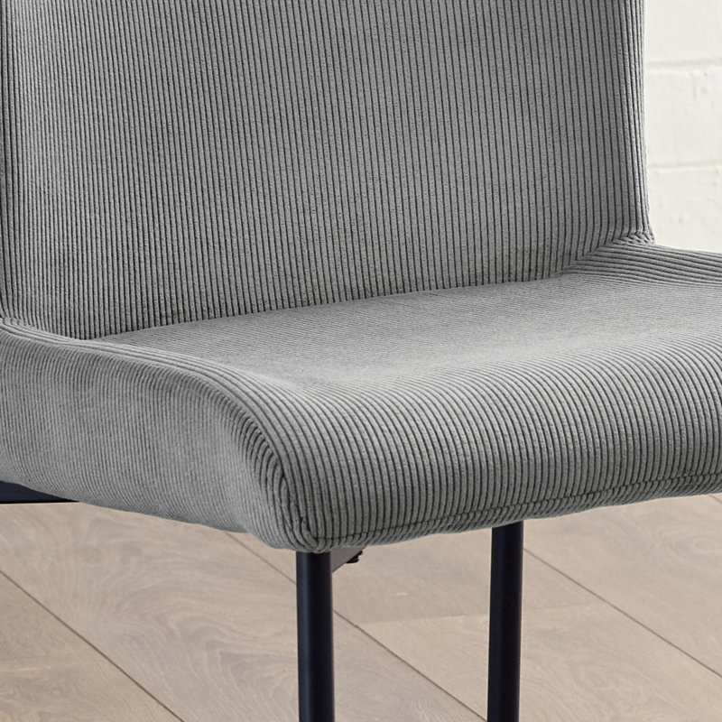 82cm H Upholstered Side Chair in Grey, Grey