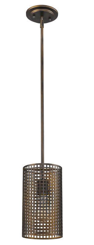 Finigan 1 - Light Oil Rubbed Bronze Single Pendant, 10.25" X 6" x 6"