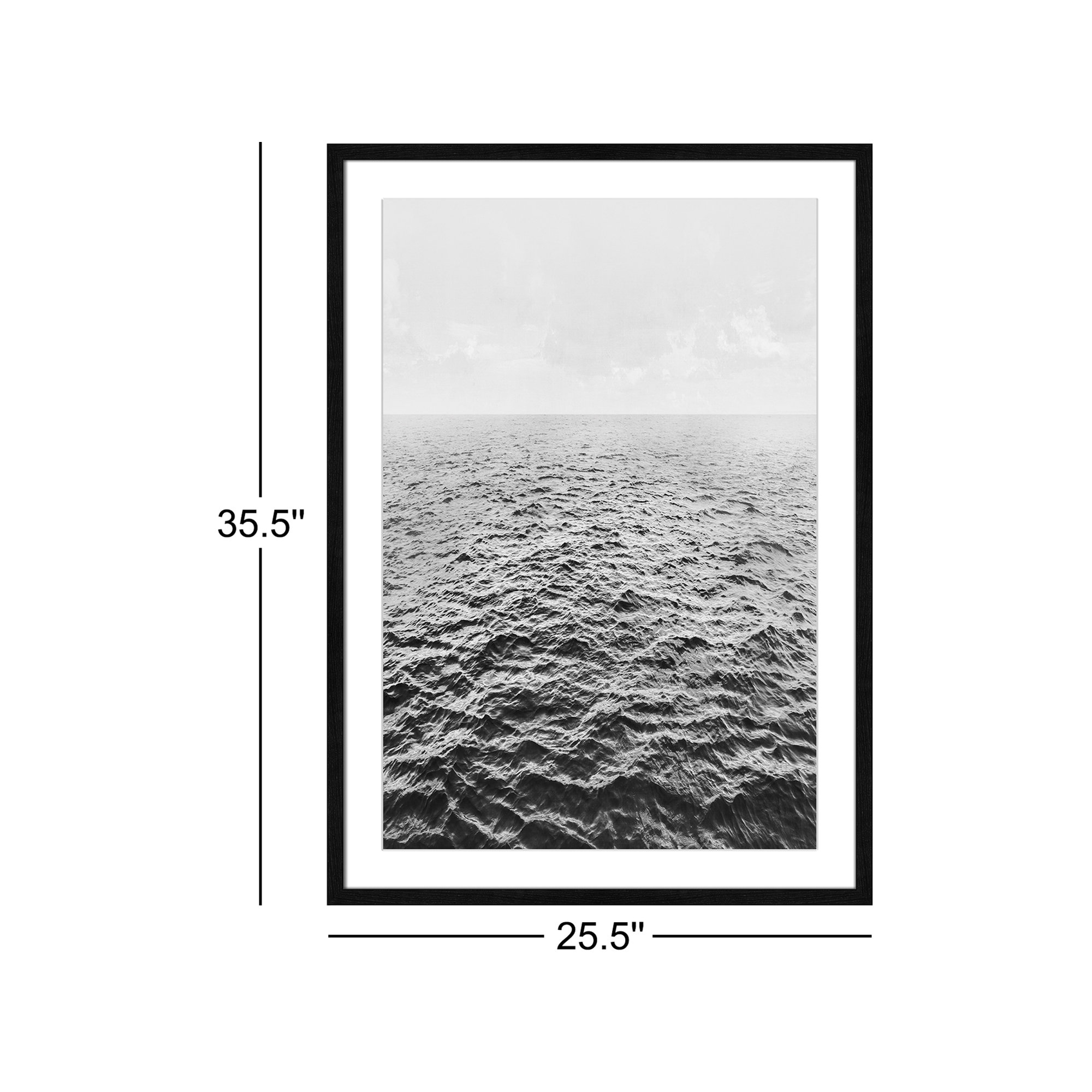 Rolling in by Mike Calascibetta - Picture Frame Photograph, 25.5" W x 35.5" H x 0.75" D, Black Wood Grain