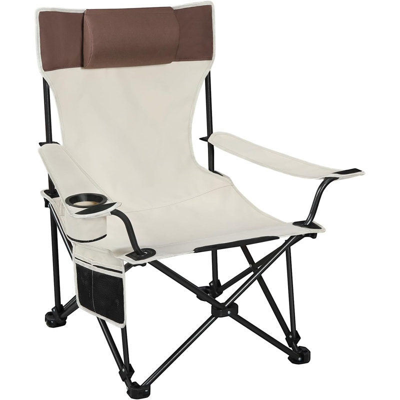 Mineo Folding Camping Chair, White/Brown