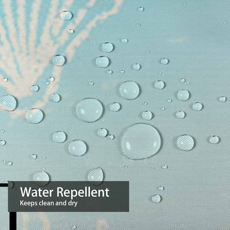 Rideau de douche imperméable à l'eau avec 12 crochets, L 72 po x l 72 po