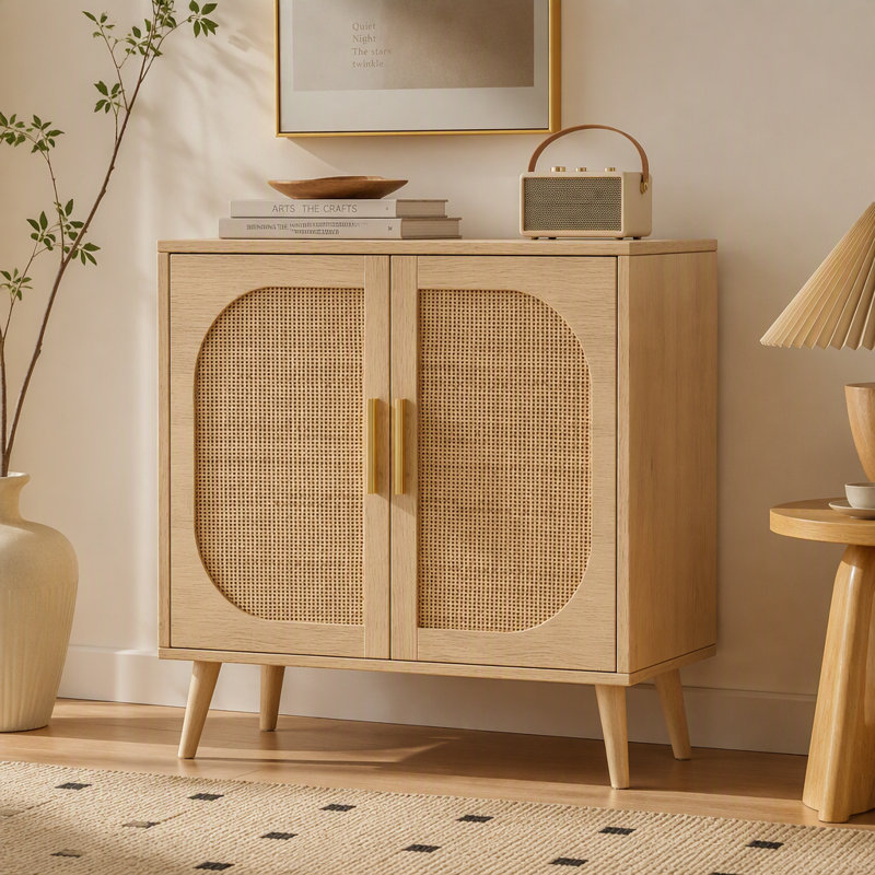Buffet avec rangement, armoire de salle de bain décorative, avec deux portes et 4 compartiments de rangement, armoire avec pieds en bois massif, armoire pour vestibule, entrée, salon