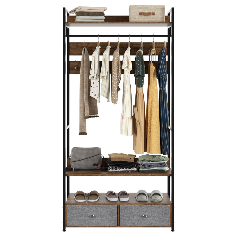 90cm Clothing Rack, Walnut
