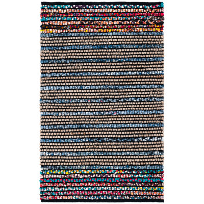 Tapis rayé en jute de coton 0,6 po Tesha