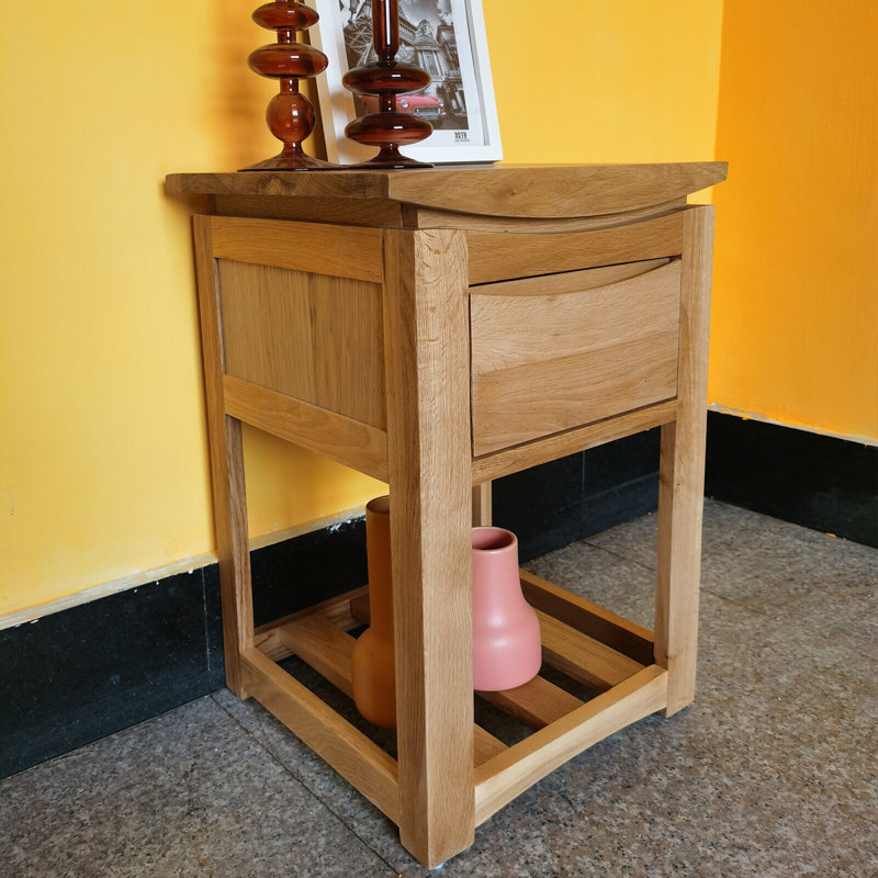 Mikes 36cm W Solid Wood Bedside Table