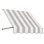 Awntech Santa Fe Fixed Awning, 52.5" x 44" x 24", Gray/White Stripe