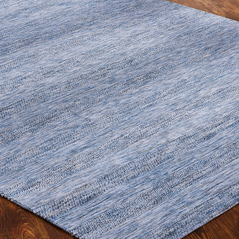 Regalado Striped Area Rug in Blue, Rectangle 2' x 3'