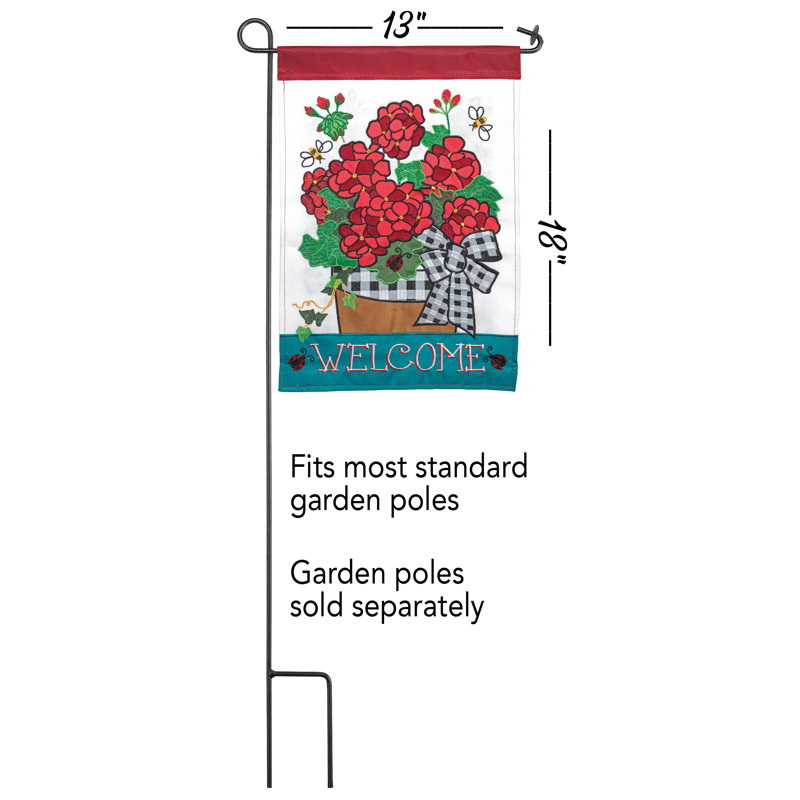 Drapeau de jardin en polyester 1 pi 6 po x 1 pi Kober