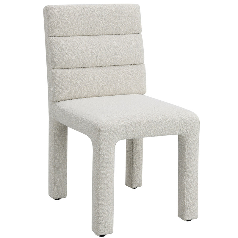 Chaise d'appoint beige Boucle, ensemble de 2