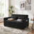 53" Corduroy Convertible Loveseat Sleeper Sofa with Pull-Out Bed, USB & Storage-950396802