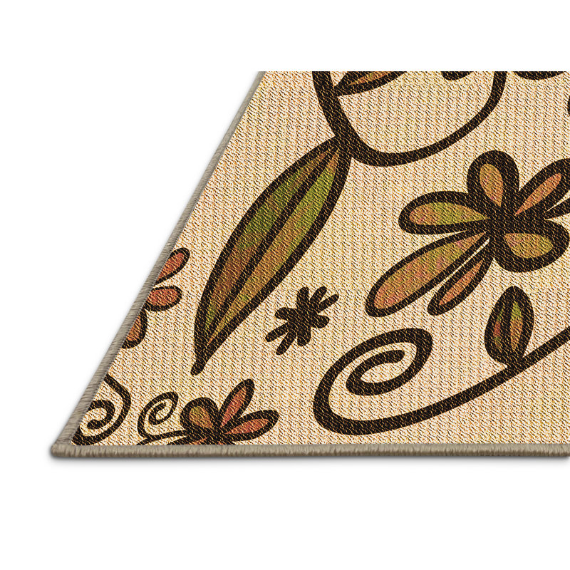 Floral Indoor Rug, Rectangle 7' x 9'