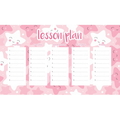 Magnetic Lesson Plan Pink Stars