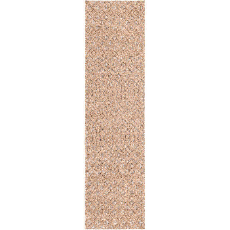 Tapis intérieur / extérieur beige Groce, Tapis de couloir 2 pi x 8 pi
