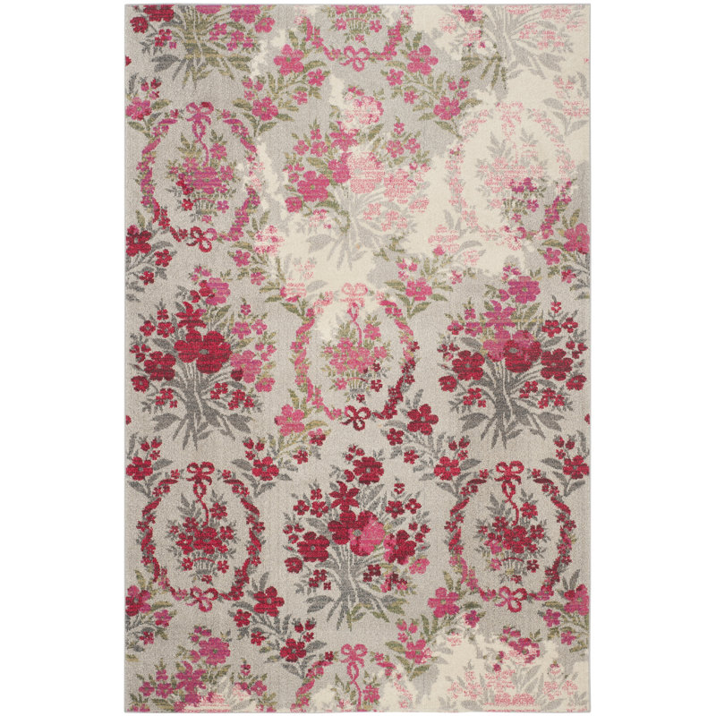 Wulfsohn Performance Floral Rug, Rectangle 3' x 5'