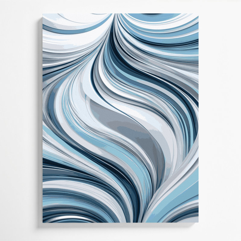 Art numérique sur toile, abstraction numérique 44, H 30 po x l 20 po