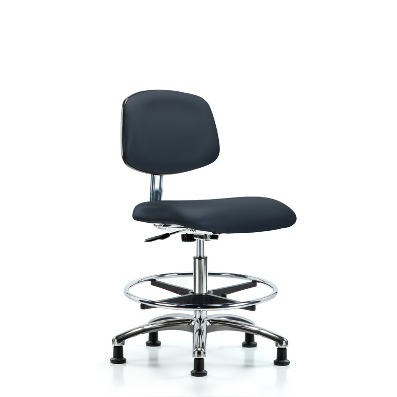 Yareli Drafting Chair, Glides, Imperial Blue