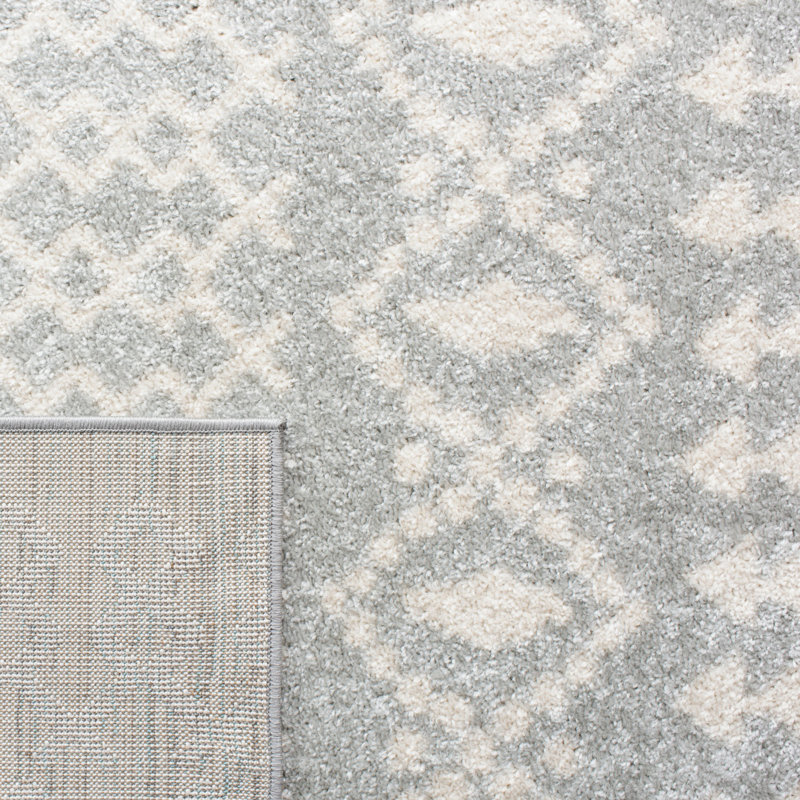 Tapis gris clair / ivoire Lorenco, Rectangulaire 3 pi x 5 pi