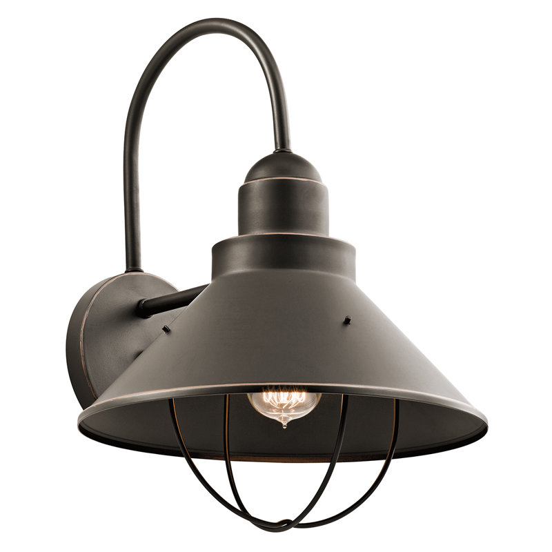 Kichler Seaside 1-Light Outdoor Barn Light, Olde Bronze