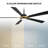 Rotary 65'' Ceiling Fan with LED Lights-96629290