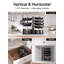 Rack sous l'armoire, organisateurs d'armoires de cuisine à 8 niveaux et rangement, supports à casseroles réglables légers, organisateurs de casseroles à l'intérieur de l'armoire avec 3 méthodes de bricolage