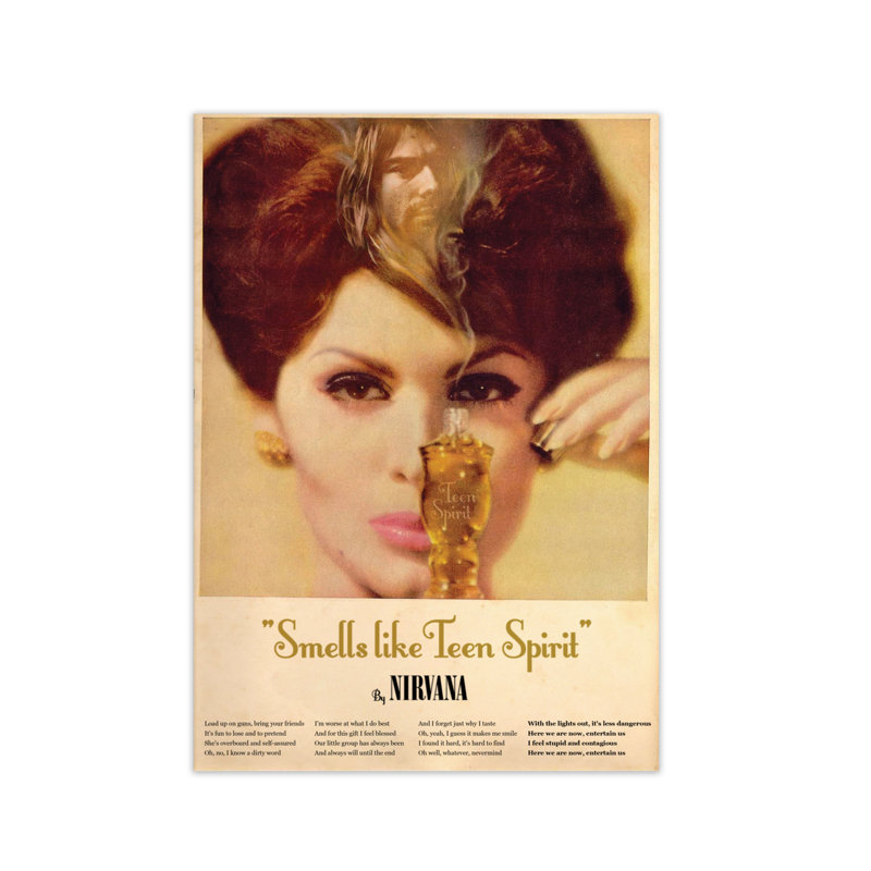 Nirvana Smells Like Teen Spirit by David Redon - Print, No Frame, 84.1 cm H x 59.4 cm W x 1 cm D