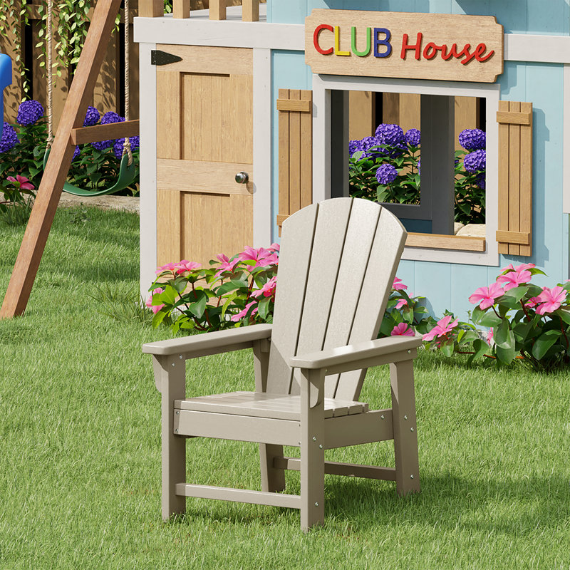 Laguna Kids All-Weather Poly Adirondack Chair, Beige