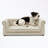Pet sofa with button tufted back-90299608