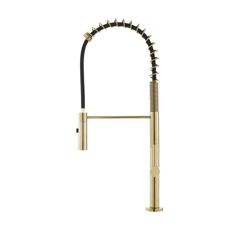 Chalet Single Handle, Pull-Down Kitchen Faucet, Brushed Gold