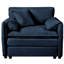 Chaise 41,91 ", chenille moderne en bleu, siège profond pour chambre à coucher et salon, canapé modulaire avec coussin décoratif bleu surdimensionné, appartement, pièce-474339128-495586829