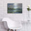 Art mural en métal luxueux «Blue Coastal Flowers» par Silvia Vassileva, 24 po x 16 po