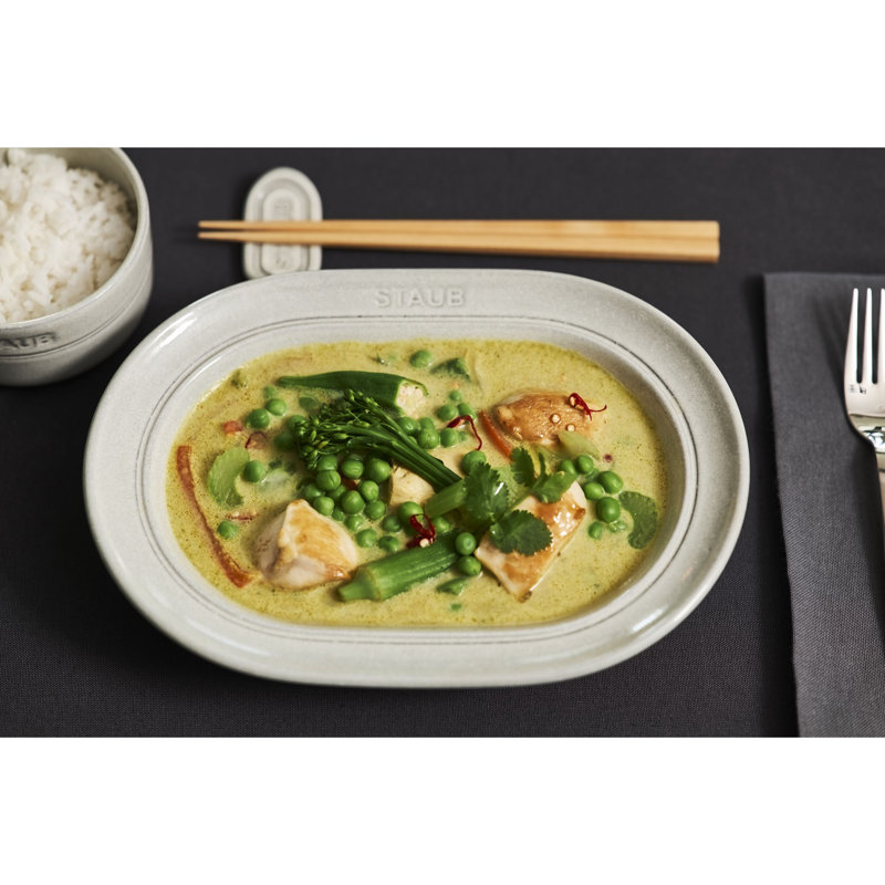 Dining Line Utensil Rest Set, White Truffle