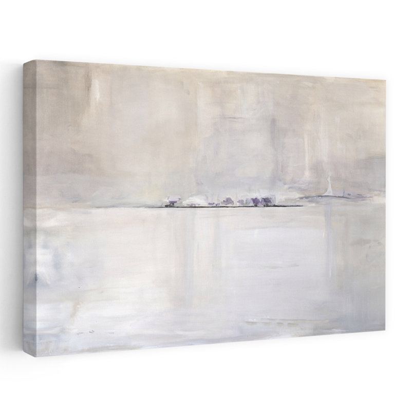 Art contemporain abstrait lilas, H 12 po x l 18 po
