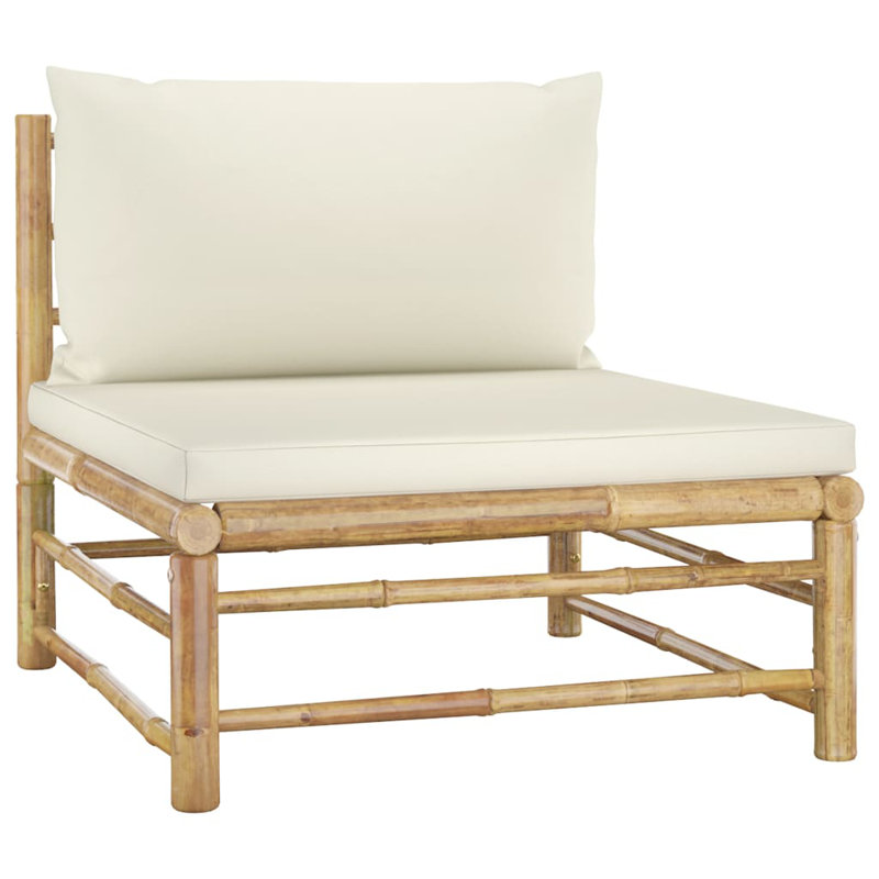 Ensemble modulaire de patio avec coussins Knudson, Blanc crème